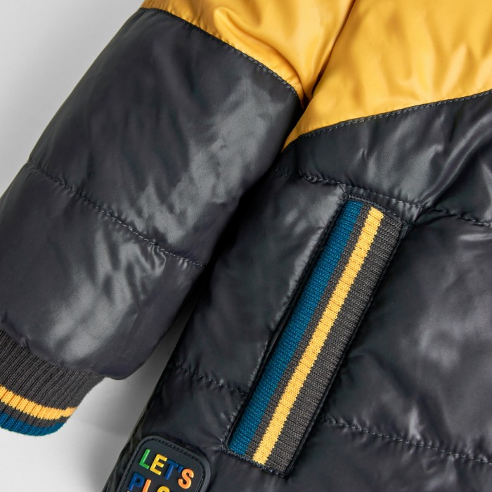 Geaca reversibila baieti 1-8 ani, thermo, imprimeu text, Boboli [5]