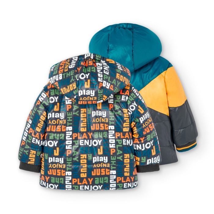 Geaca reversibila baieti 1-8 ani, thermo, imprimeu text, Boboli [2]