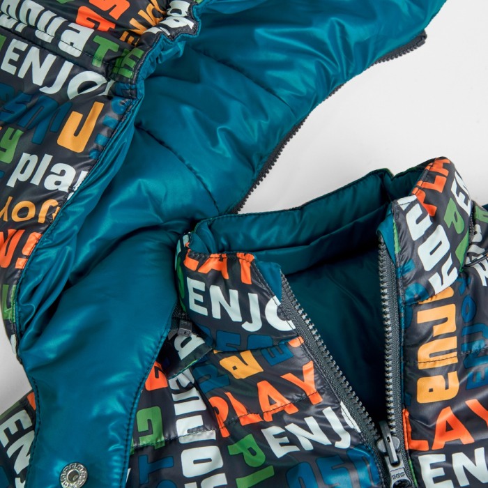 Geaca reversibila baieti 1-8 ani, thermo, imprimeu text, Boboli [6]