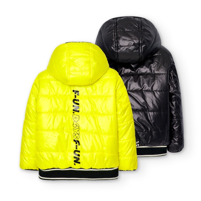 Geaca reversibila baieti 1-8 ani, thermo, neagra/galben, Boboli [2]