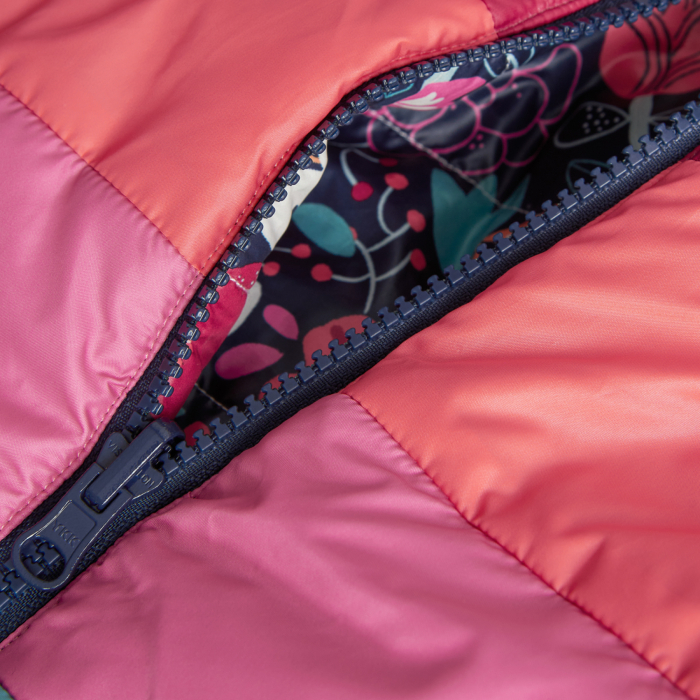 Geaca reversibila bebe fetita, imprimeu floral, multicolor, brand Boboli [4]