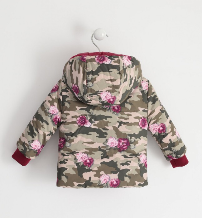 Geaca thermo fete , reversibila, imprimeu floral ,grena, iDO [2]