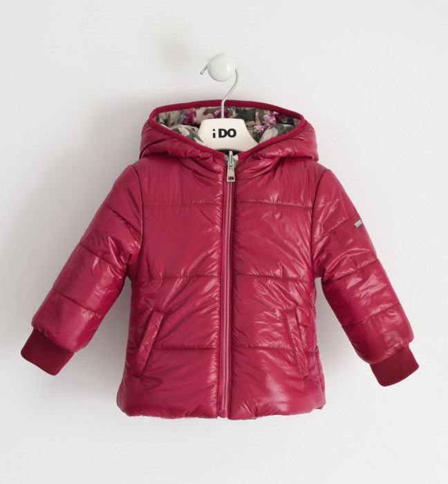 Geaca thermo fete , reversibila, imprimeu floral ,grena, iDO [3]