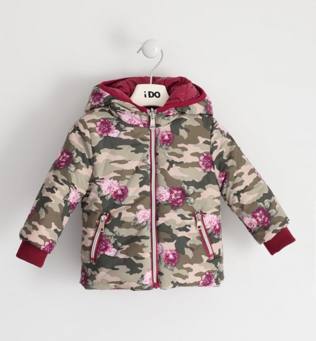 Geaca thermo fete , reversibila, imprimeu floral ,grena, iDO [1]