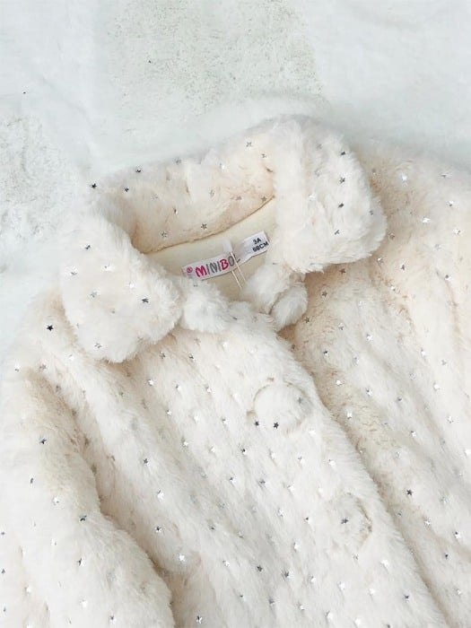 Haina blana fete bej cu stelute argintii, Babybol [2]
