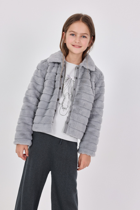 Haina eleganta din blanita fete, gri, brand Boboli [1]