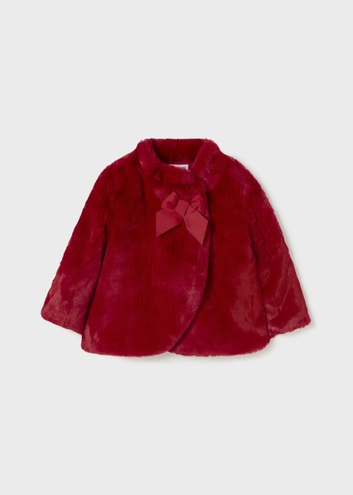 Haina fetite din blanita, funda aplicata, culoare rosie [1]