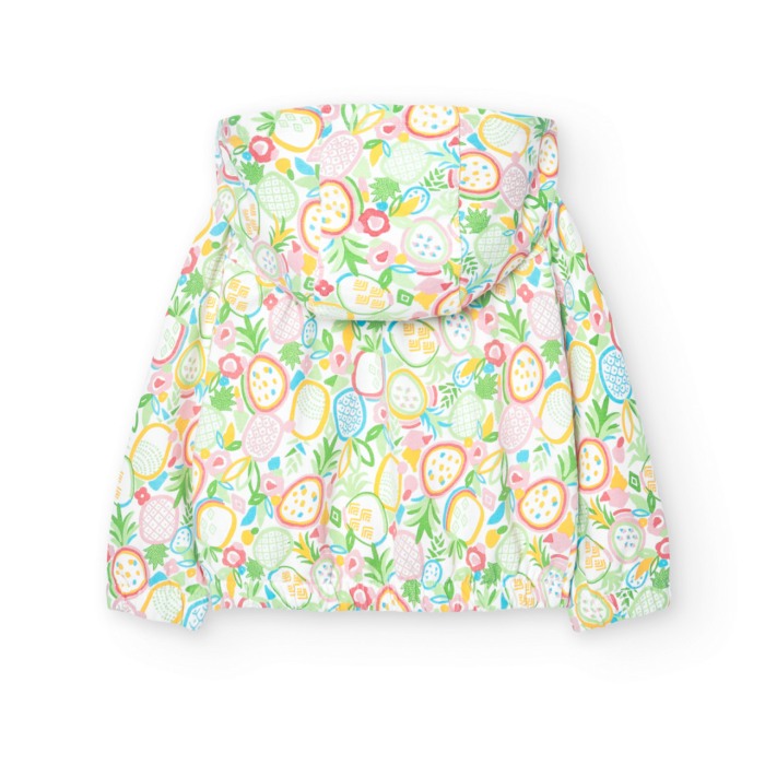 Hanorac cu gluga detasabila fetite, bumbac, imprimeu ananas, Boboli [2]