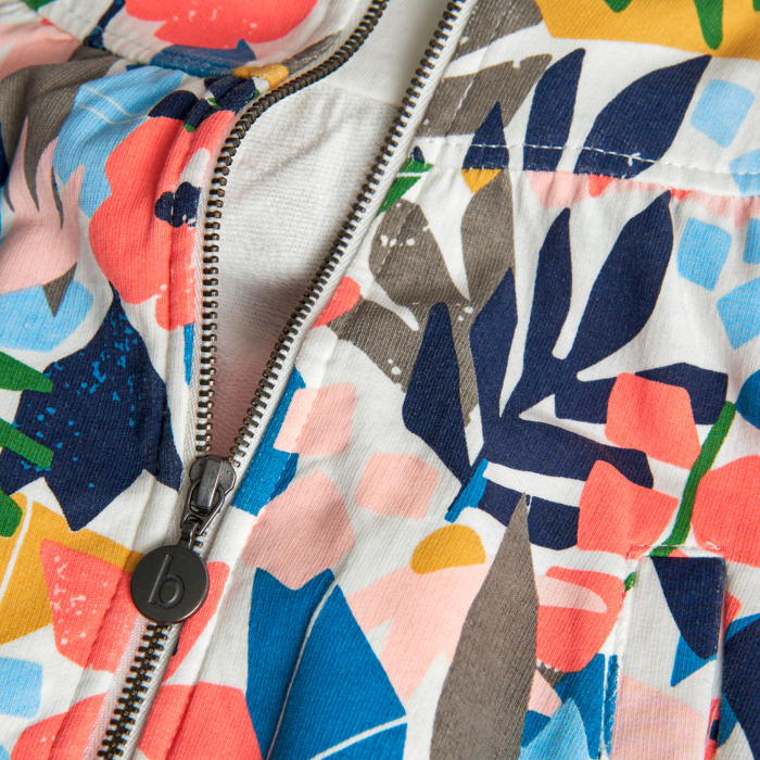 Hanorac cu gluga fetite 1-8 ani, bumbac better cotton, imprimeu floral, brand Boboli [3]