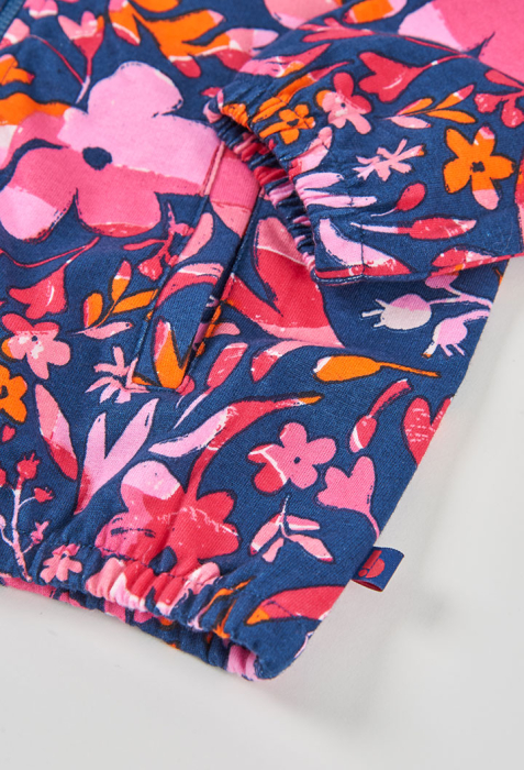 Hanorac fete 1-10 ani, bumbac better cotton, gluga, imprimeu floral, brand Boboli [4]