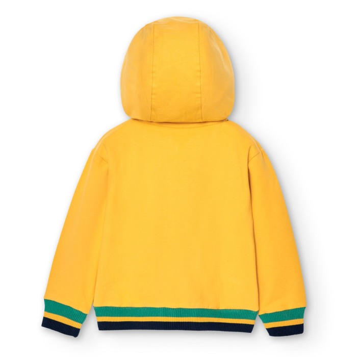 Hanorac fete bumbac cu gluga, galben, Boboli [7]