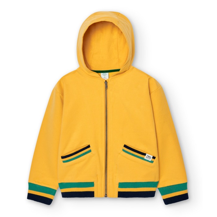 Hanorac fete bumbac cu gluga, galben, Boboli [6]