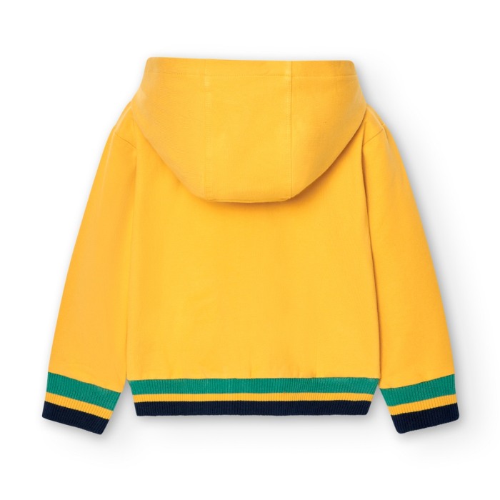 Hanorac fete bumbac cu gluga, galben, Boboli [2]