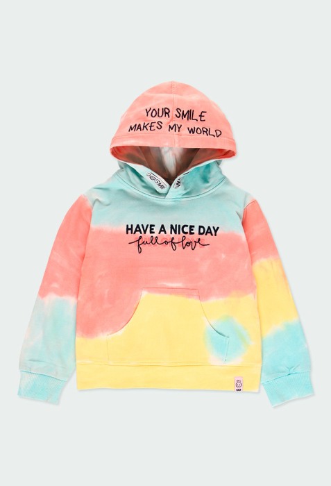 Hanorac fete bumbac cu gluga, multicolor, Boboli [5]