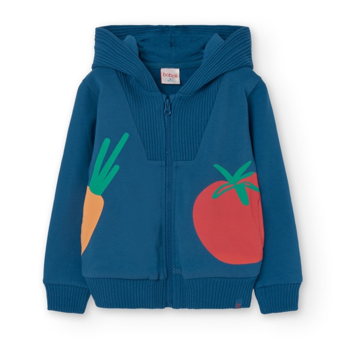 Hanorac fete cu gluga, imprimeu tomate, turcoaz, Boboli [3]