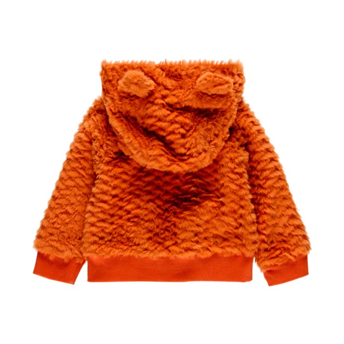 Hanorac pufos fete cu gluga, portocaliu, Boboli [2]