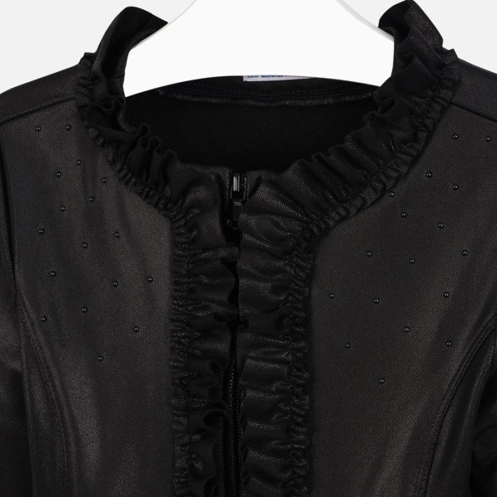 Jacheta fete imitatie piele Mayoral, neagra [3]
