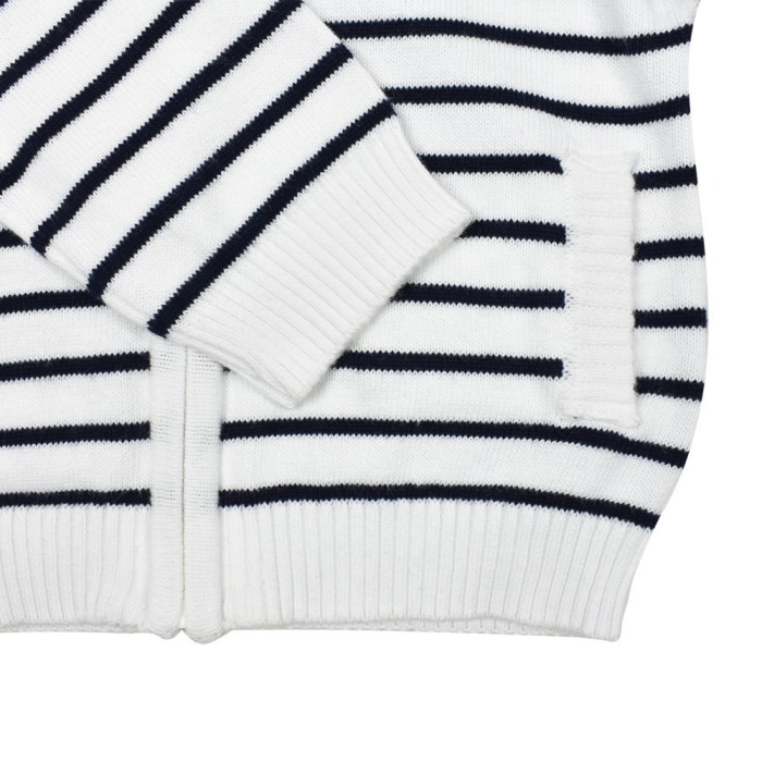 Jacheta tricot baiat cu dungi bleumarin, Babybol [4]