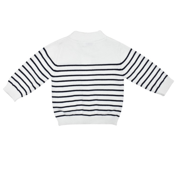 Jacheta tricot baiat cu dungi bleumarin, Babybol [2]