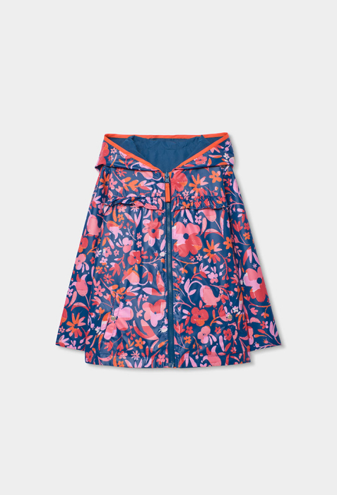 NOU! Set 3 piese fete, Geaca reversibila+tricou+pantaloni evazati corai, brand Boboli [5]