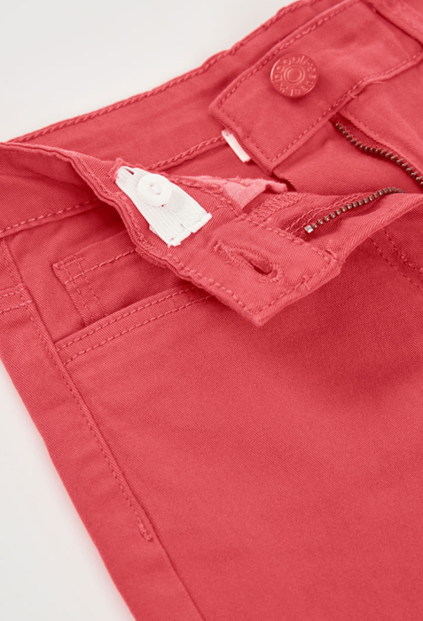 NOU! Set 3 piese fete, Geaca reversibila+tricou+pantaloni evazati corai, brand Boboli [10]