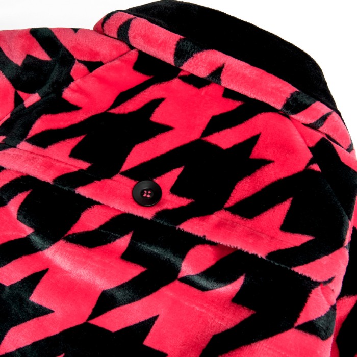 Palton catifelat fete 4-16 ani, matlasat, roz/negru, Boboli [3]