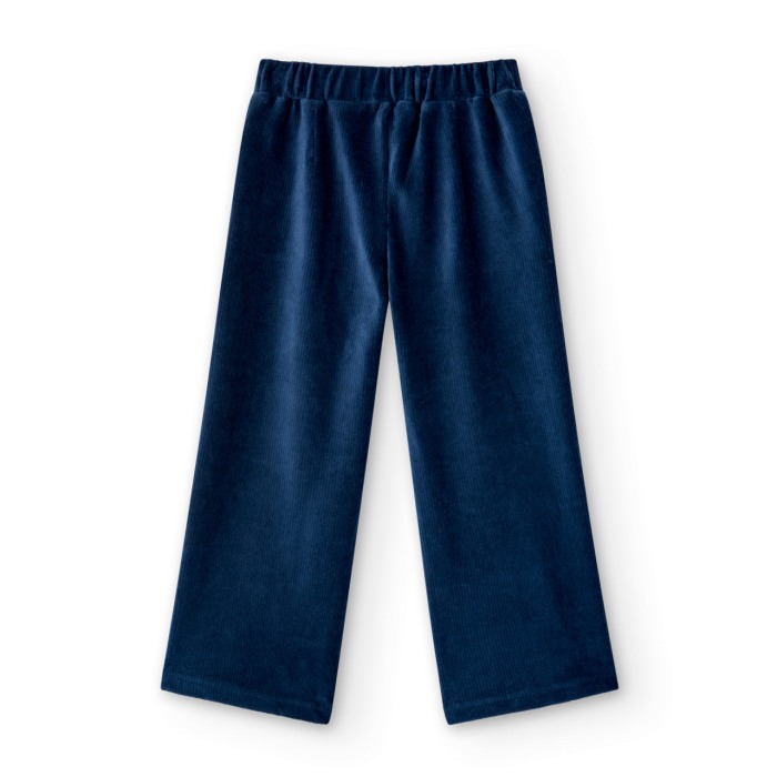 Pantalon evazat raiat fete, bleumarin, Boboli [2]