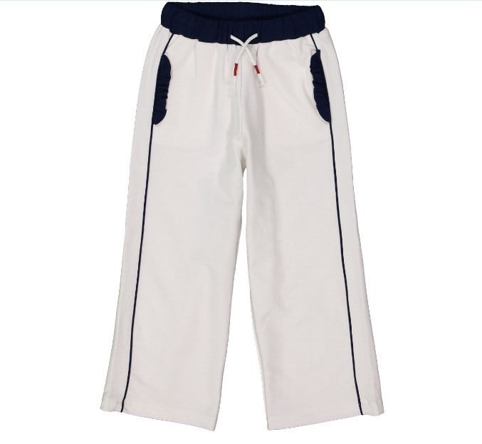 Pantalon fete lung, bumbac, alb, Melby 61F5335 [1]
