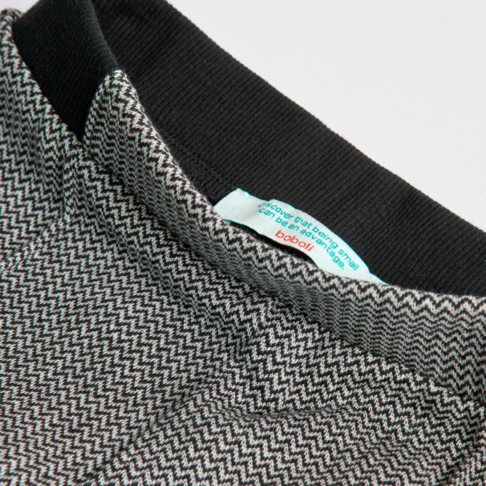 Pantalon fete tip colant, strech, model zig zag, Boboli [4]