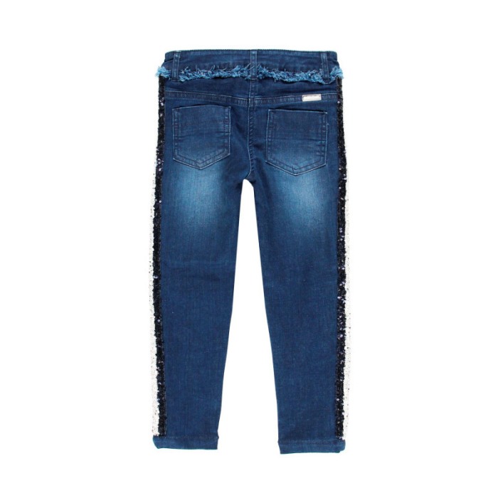 Pantalon jeans fete 8-16 ani cu strasuri , Boboli [2]