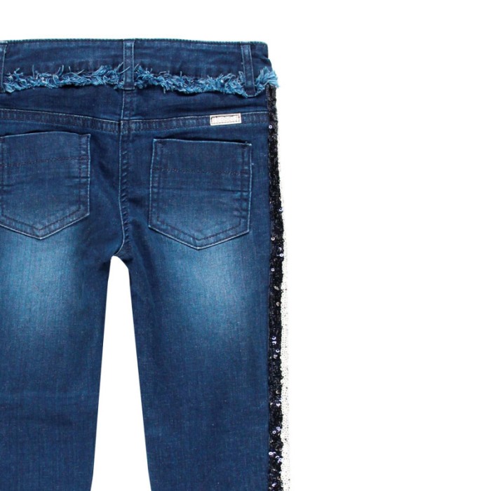 Pantalon jeans fete 8-16 ani cu strasuri , Boboli [4]