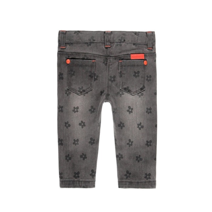 Pantalon jeans fete gri , imprimeu flori, Boboli [2]