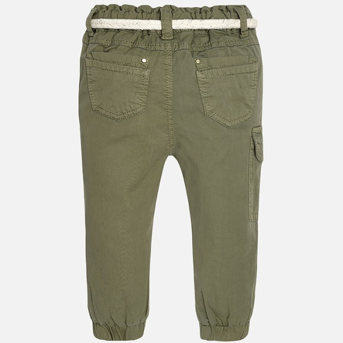 Pantalon lung kaki fete, centura textila, Mayoral [2]