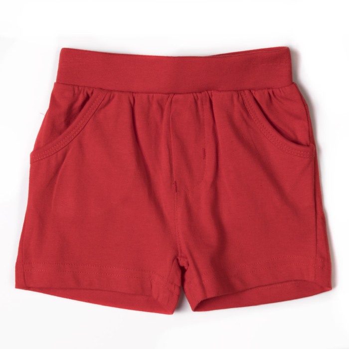 Pantalon scurt bumbac baieti, rosu, Babybol [1]
