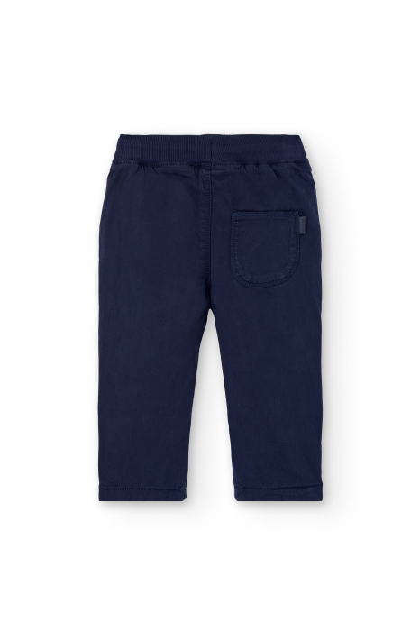 Pantaloni baieti captusiti la interior,bleumarin, brand Boboli [3]