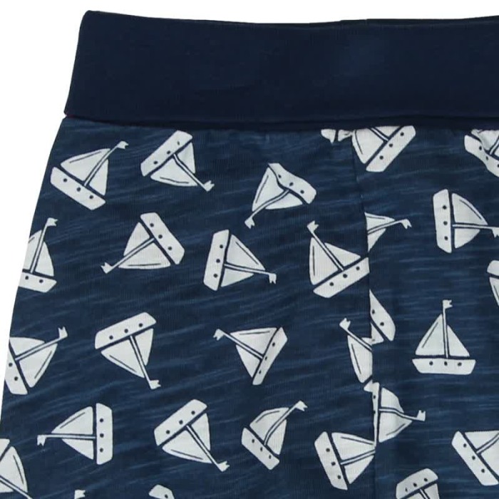 Pantaloni bumbac bebe baiat,imprimeu barcute , Boboli [3]