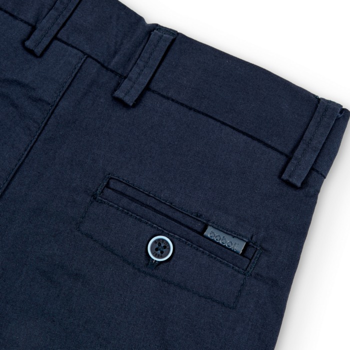 Pantaloni eleganti baiat, scurti, chino, bleumarin, Boboli [4]