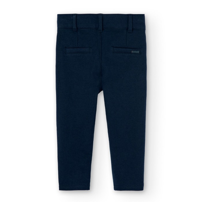 Pantaloni eleganti bebe baieti din bumbac, bleumarin, Boboli [2]