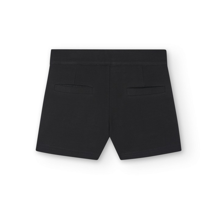 Pantaloni eleganti fete, scurti,negri cu banda alba, BOBOLI [5]