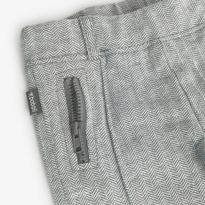 Pantaloni eleganti fetita, model in zig-zag, gri, brand Boboli [4]
