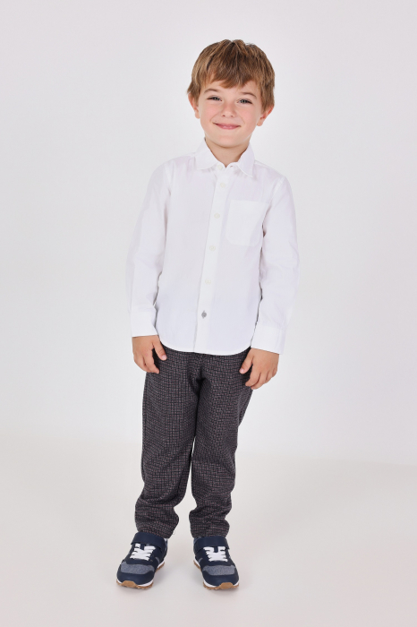 Pantaloni eleganti stofa baieti, carouri, navy, brand Boboli [5]