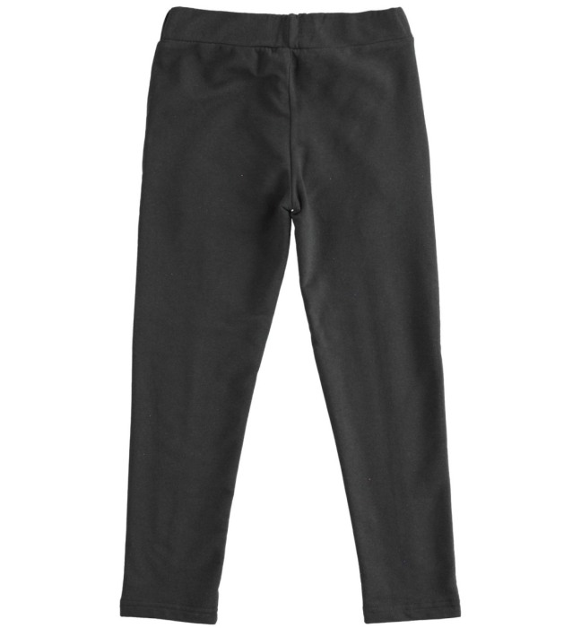 Pantaloni fete tip colant, vatuit, negru, iDO [1]