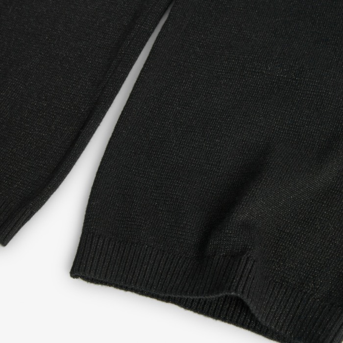 Pantaloni fete tricot, model larg, negru cu insertii fine lurex, brand Boboli [5]