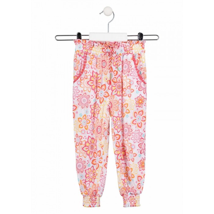 Pantaloni fete vascoza, imprimeu etno, portocaliu [1]