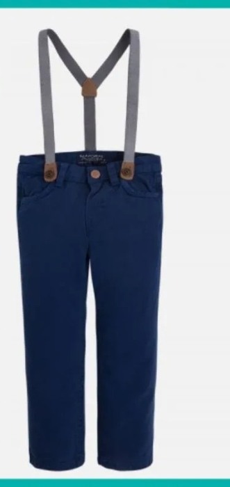 Pantaloni lungi baieti cu bretele, doc, bleumarin, Mayoral [1]