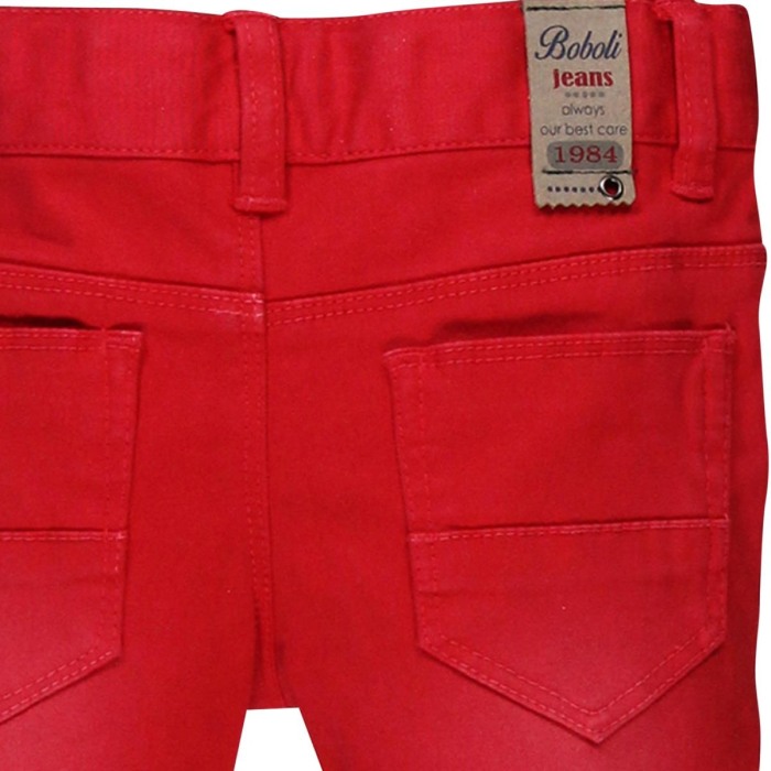 Pantaloni lungi slim fit bebe baiat, rosu [3]
