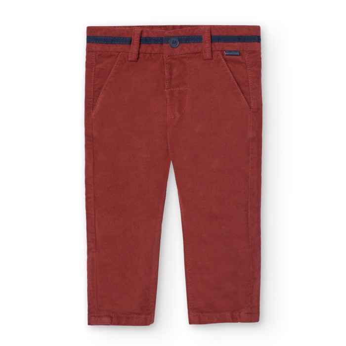Pantaloni raiat baiat 1-8 ani, bumbac, caramaziu, Boboli [1]