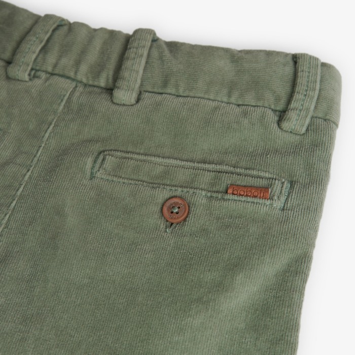 Pantaloni raiat baiat 4-16 ani, bumbac, verde , Boboli [4]
