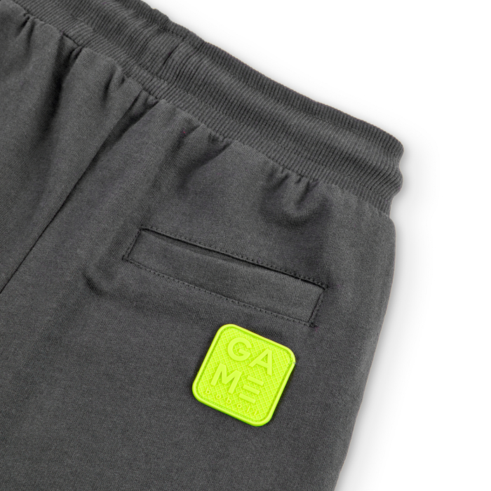 Pantaloni scurti baieti, bumbac oeko tex, gri, brand BOBOLI [4]