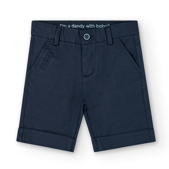 Pantaloni scurti baieti, satin, bleumarin, Boboli [1]